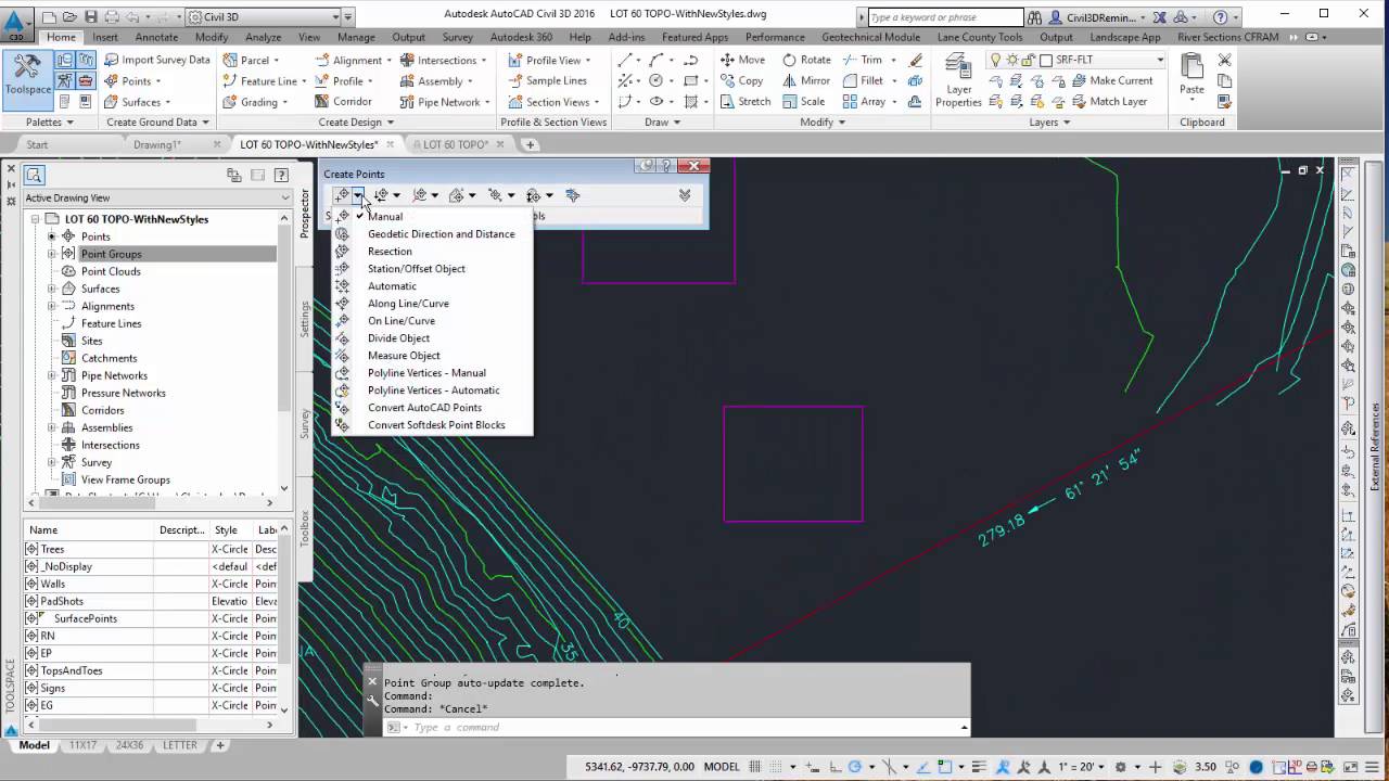 Civil 3D: Create Points