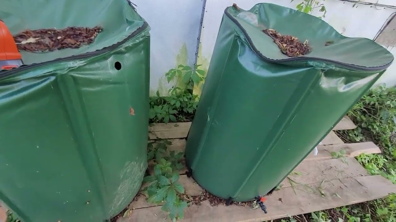 Zimtown 100 gallon collapsible water/rain barrel review