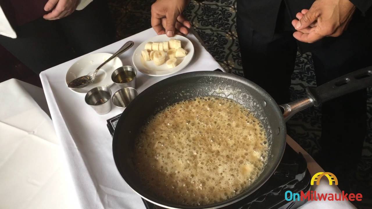 Tableside Bananas Foster at Rare Steakhouse Milwaukee