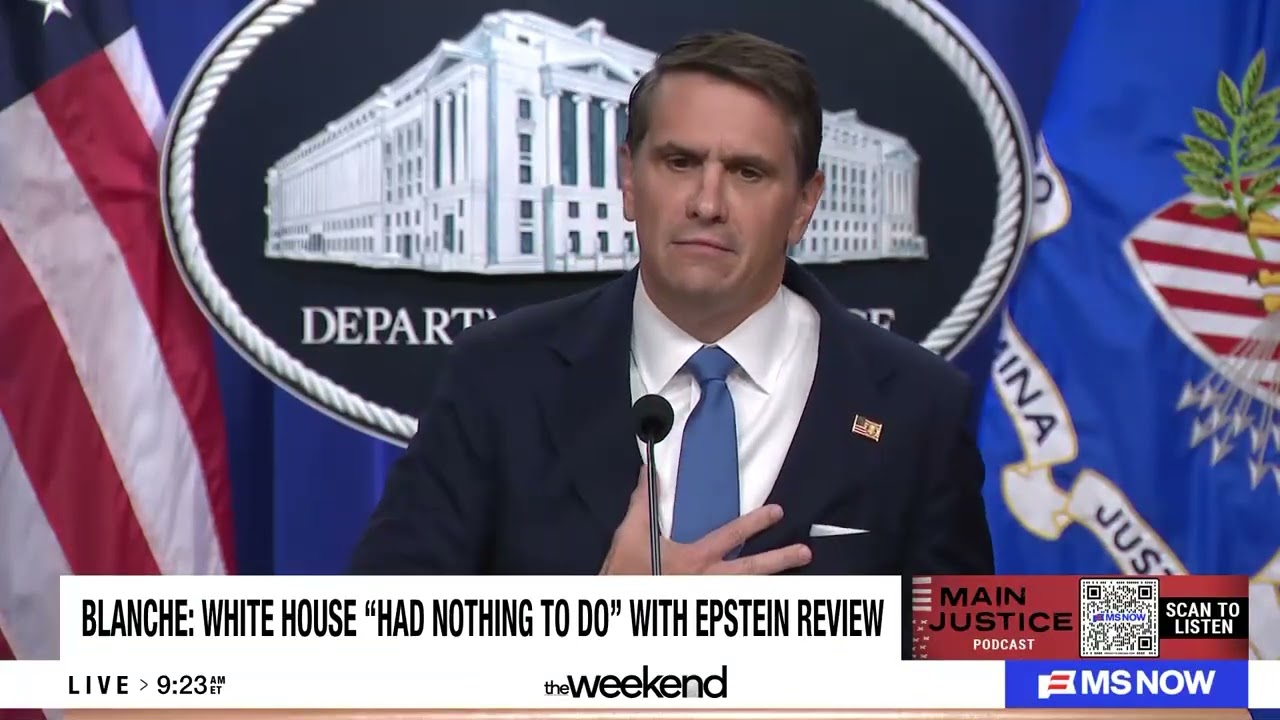 MSNOW's The Weekend Gets Walkinshaw's Reaction to Trump's DOJ Withholding 50% of Epstein Files