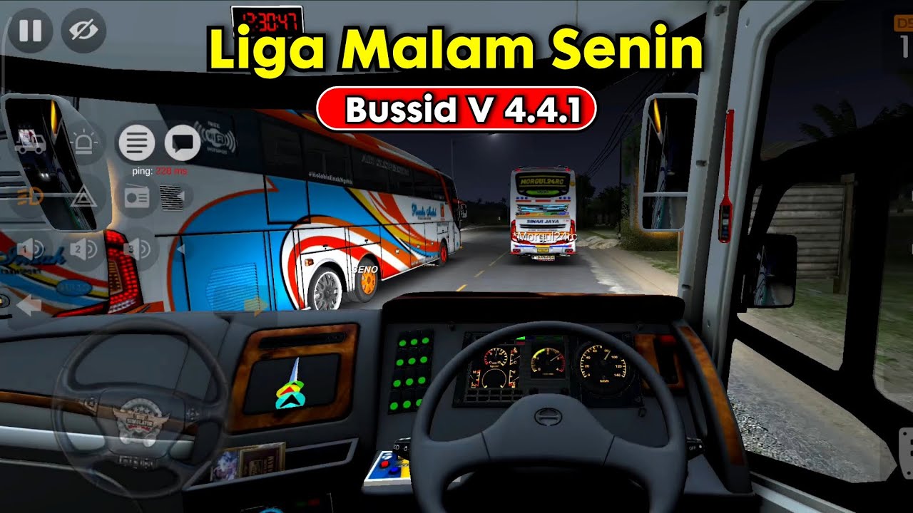 Mode Malam On !! Liga Malam Senin Trip Kalimantan || Mabar Konvoi Overtake Bussid V 4.4.1