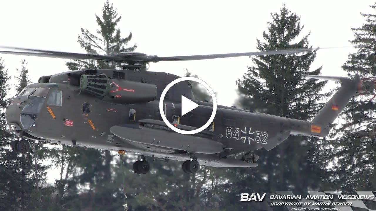 Sikorsky CH-53GS - German Air Force 84+52 - external load training at Dornstetten training area