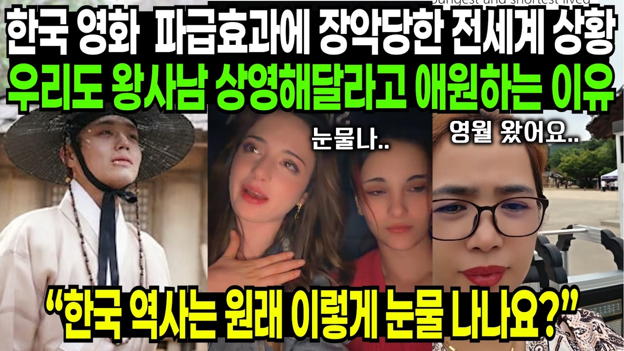 한국 영화 파급효과에 장악당한 전세계 상황, 우리도 왕사남 상영해달라고 애원하는 이유 | 해외반응