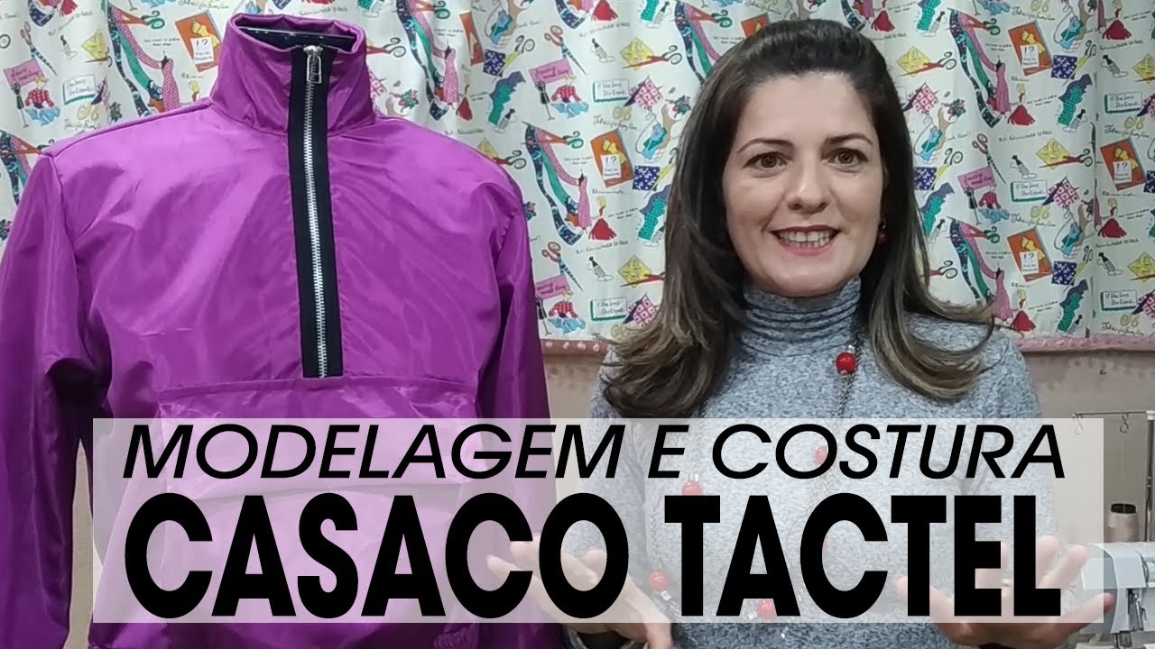 DIY || MODELAGEM E COSTURA CASACO TACTEL (corta vento)