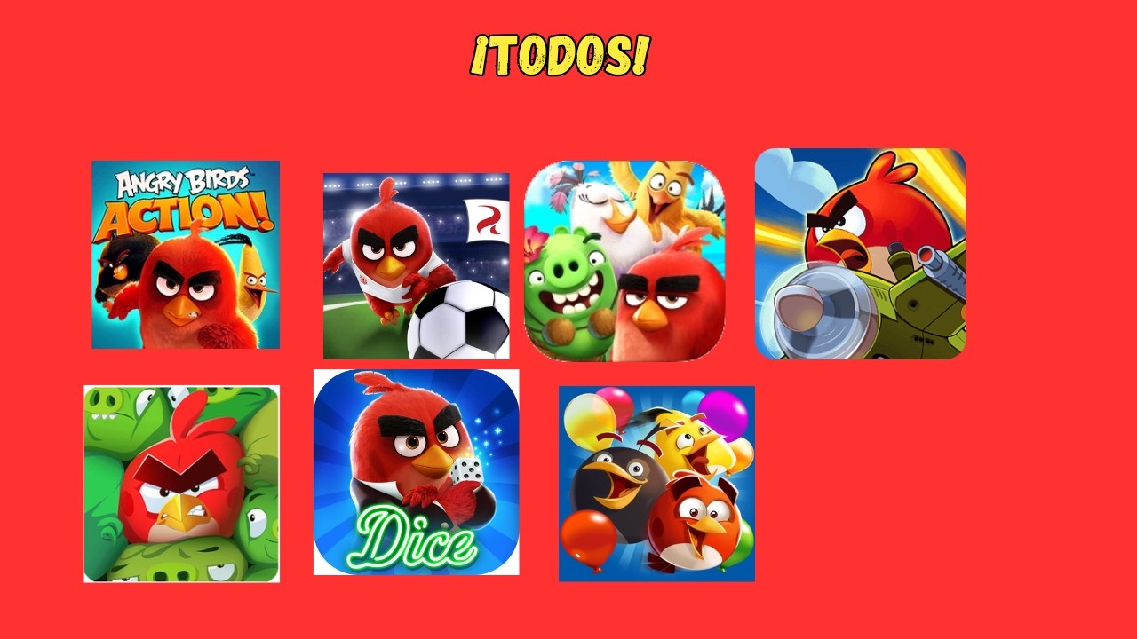 Todos los iconos de angry birds action + football y mas