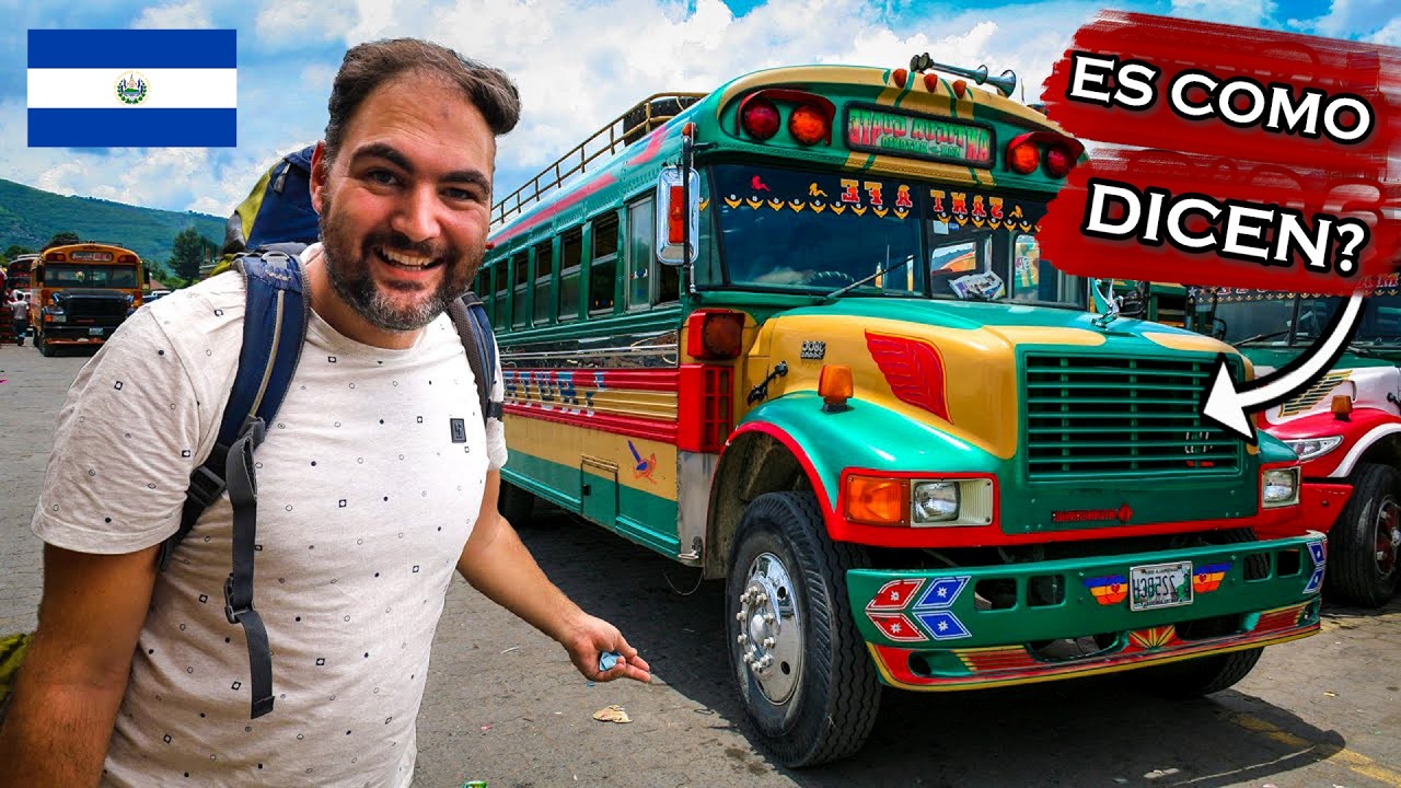 Gringos viajan en bus local por El Salvador! 😱🤯I No podemos creer lo que vemos