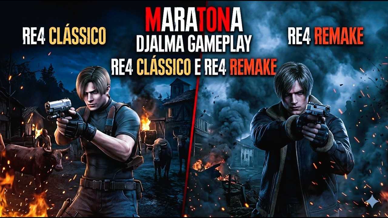 MARATONA RESIDENT EVIL 4 & RE4 REMAKE