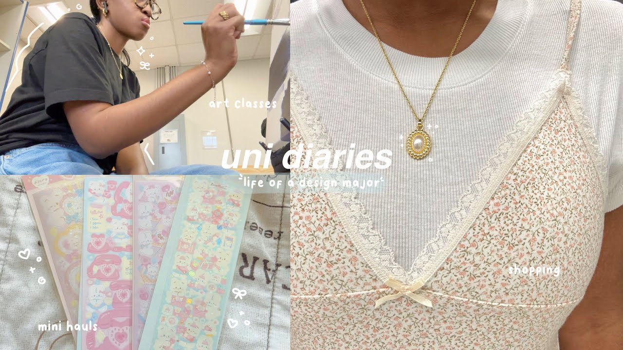 life as a design major in uni 🎨☆ art classes, painting, and mini hauls