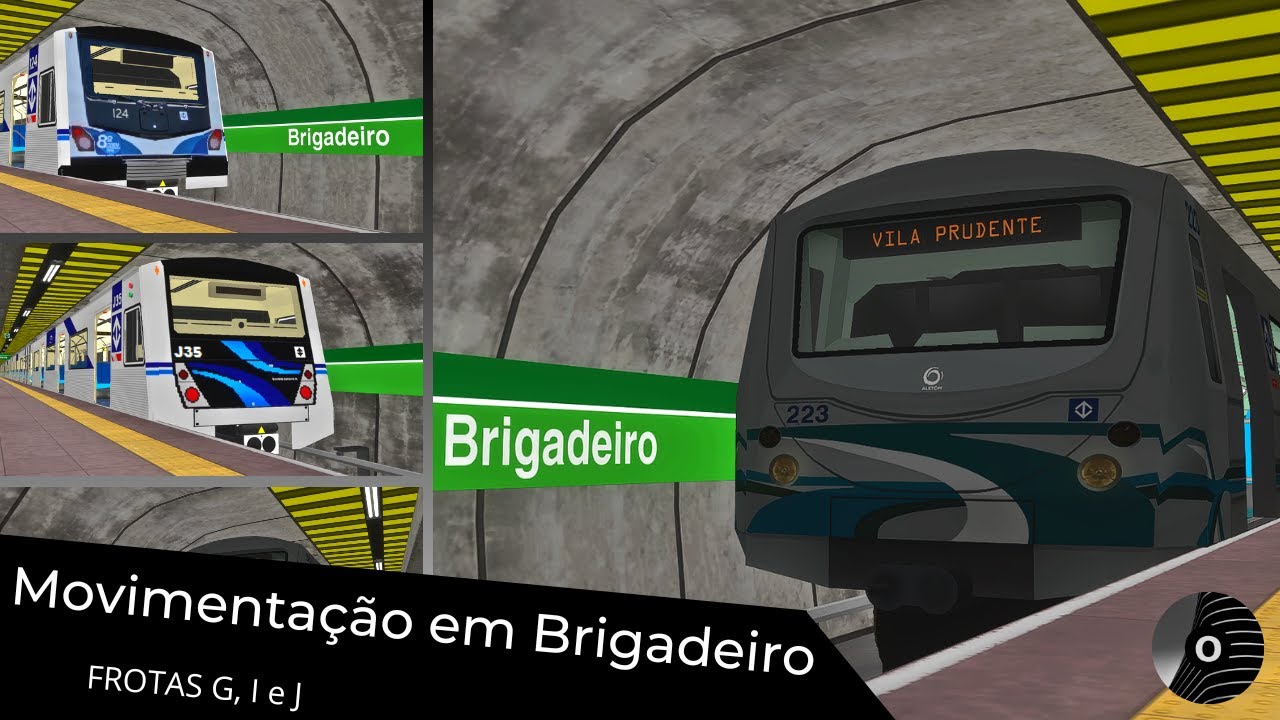 OpenBVE - MOVIMENTAÇÃO DE TRENS FROTA G, I e J em BRIGADEIRO! Linha 2 Verde