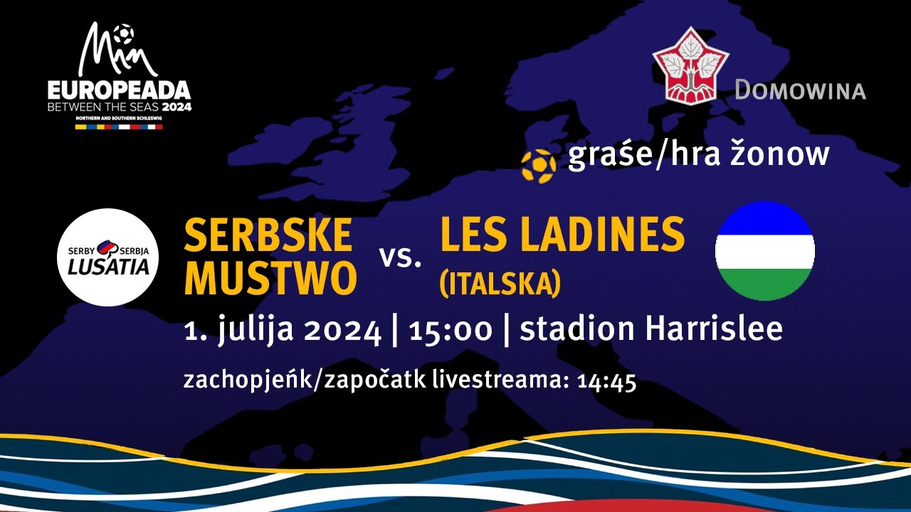 1. julija 15°° serbske mustwo (žony) vs. Ladinojo Italska