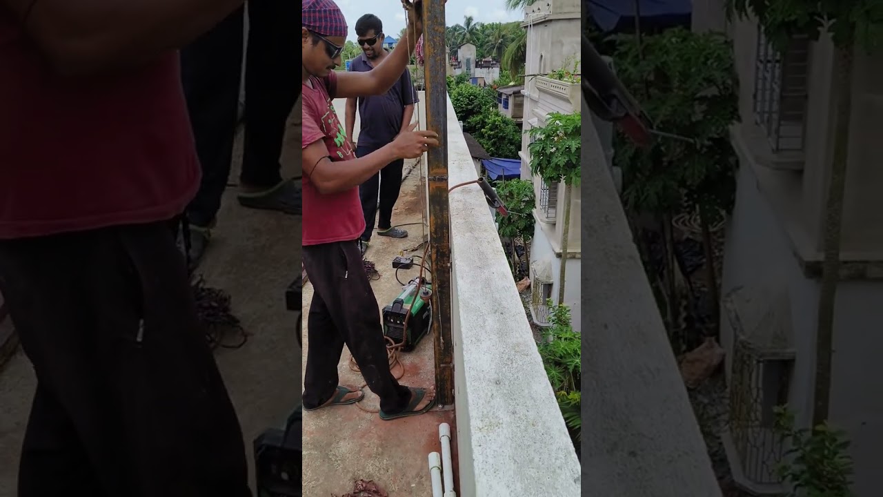 Tata roofing sheet full structure frame making ⚒️🏗️⚒️📐⚒️ SR roofing construction#viral video#tata