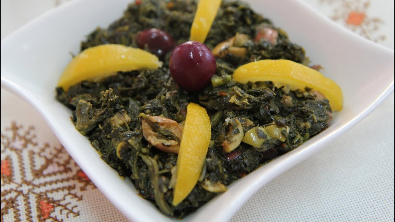 Moroccan Spinach Salad Recipe (Bakkoula style) - CookingWithAlia - Episode 230