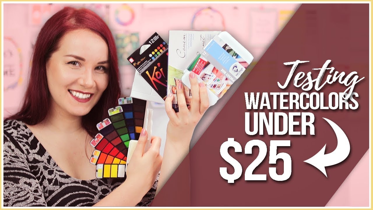Testing Watercolor Sets under $25! Winsor & Newton, van Gogh, Sakura Koi, Sonnet & Foldable Set