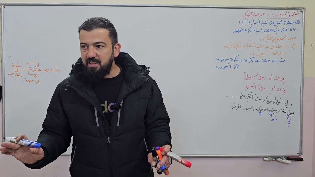 التقديم والتأخير / تقديم الخبر جوازا السبب الثاني المبتدأ نكرة مخصصة / الاستاذ يزن العبادي