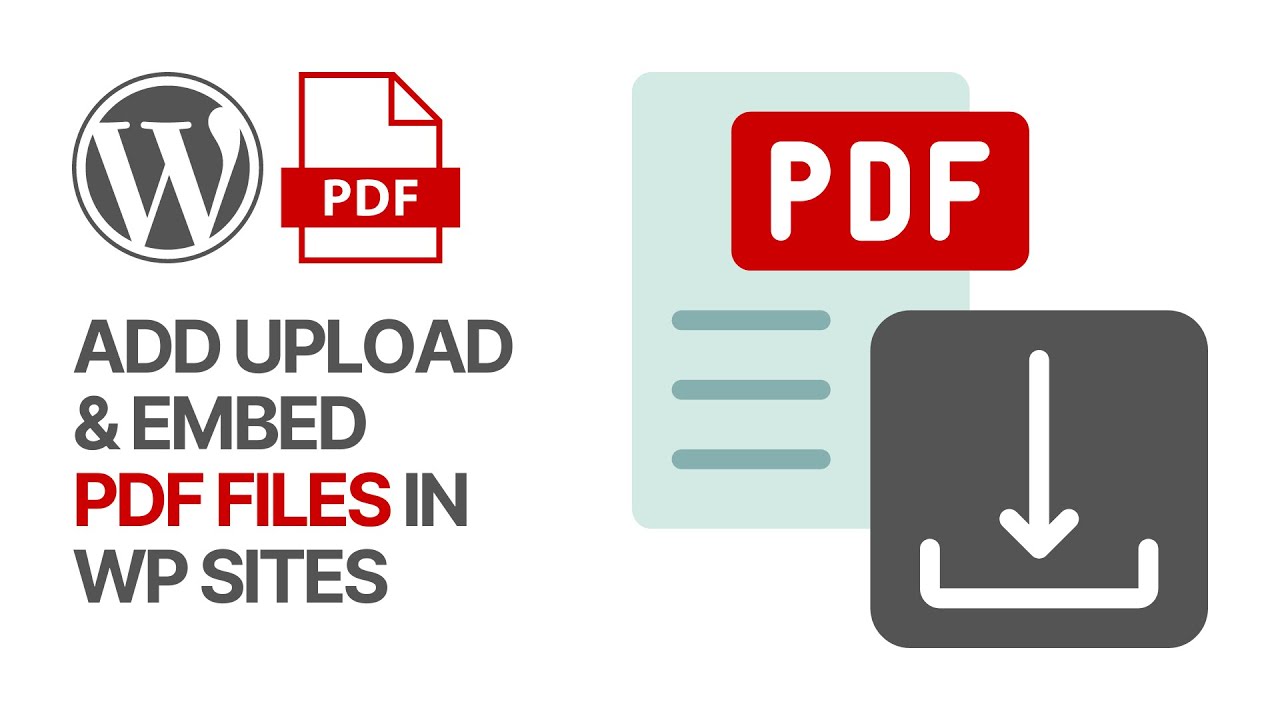 How To Add PDF Files in WordPress Sites? Upload & Embed PDF For Free Tutorial Without Plugins