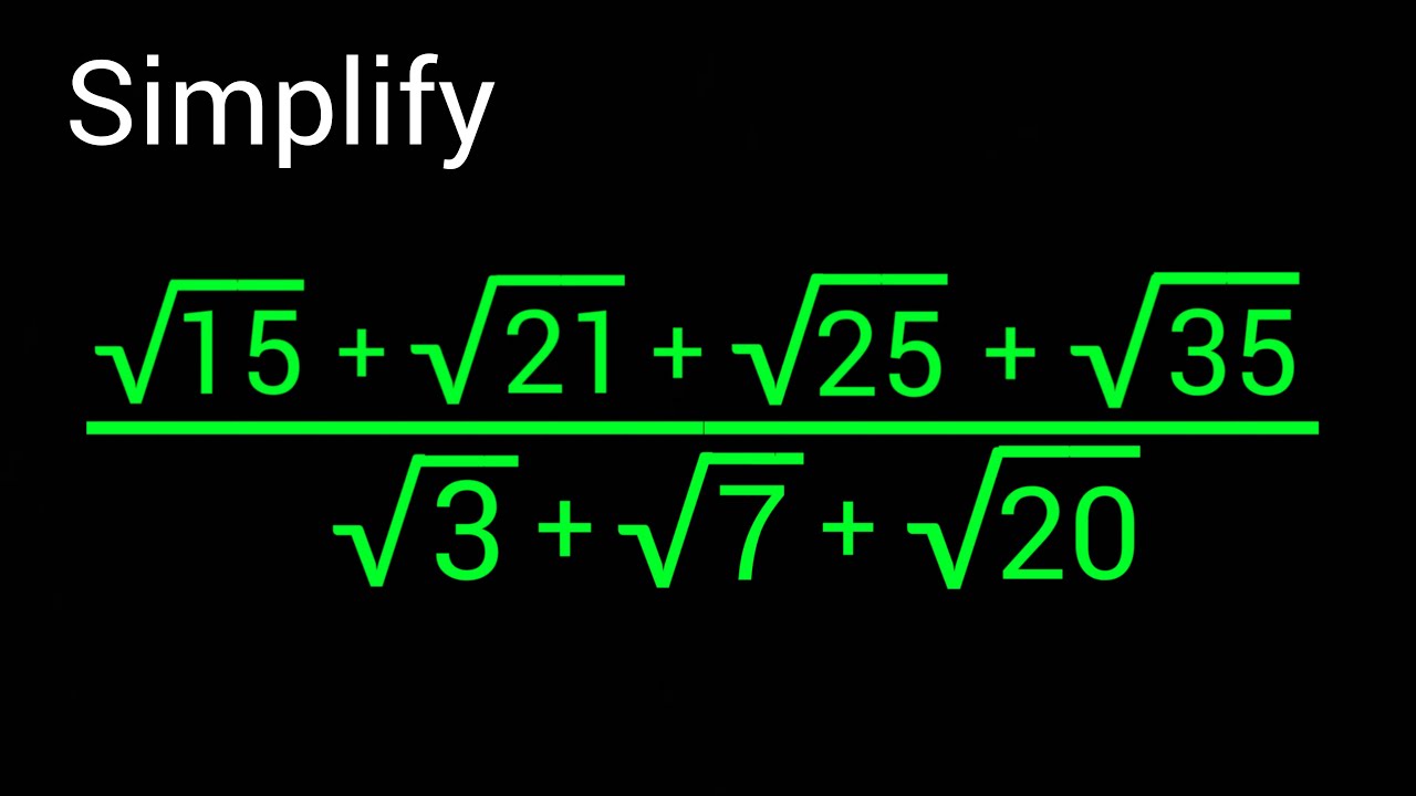 A Nice Radical Problem | Simplify Radical Expression