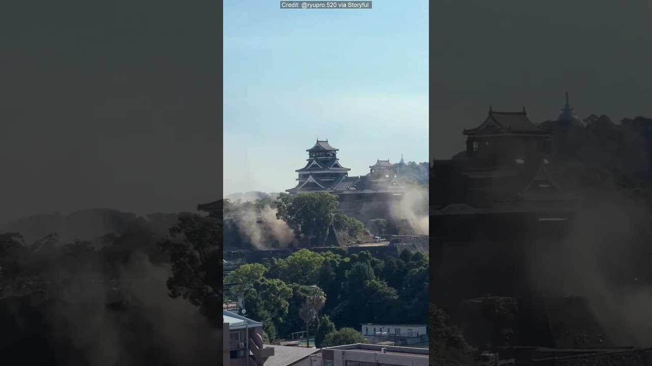 Kumamoto Castle Hit by 7.1 Earthquake as Dust Clouds Rise in Japan | DRM News | OP1C