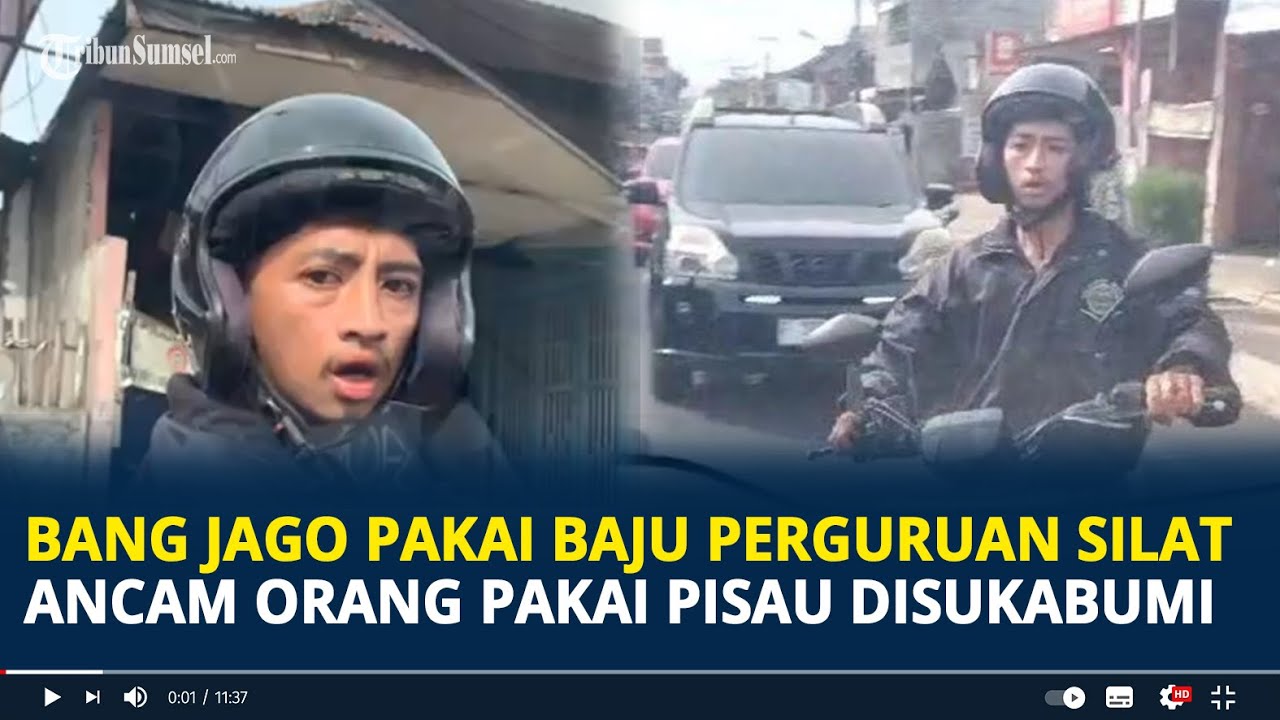 Viral Bang Jago Pakai Baju Perguruan Silat Ancam Orang Pakai Pisau di Sukabumi, Kini Diburu Polisi