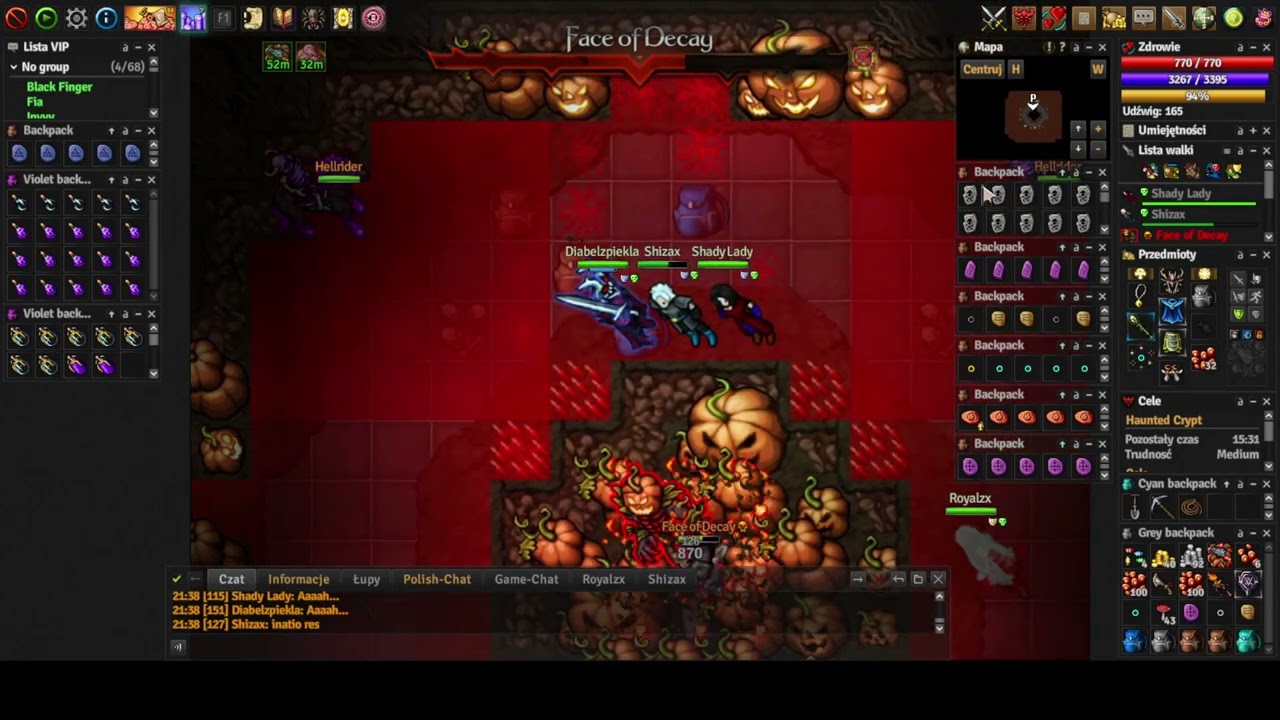 Medivia (Legacy) Face Of Decay Halloween Dungeon (Medium)