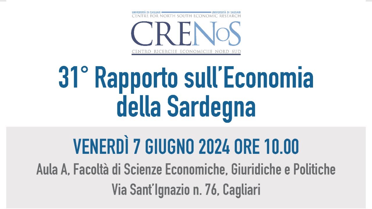 31° Rapporto CRENoS sull'Economia della Sardegna