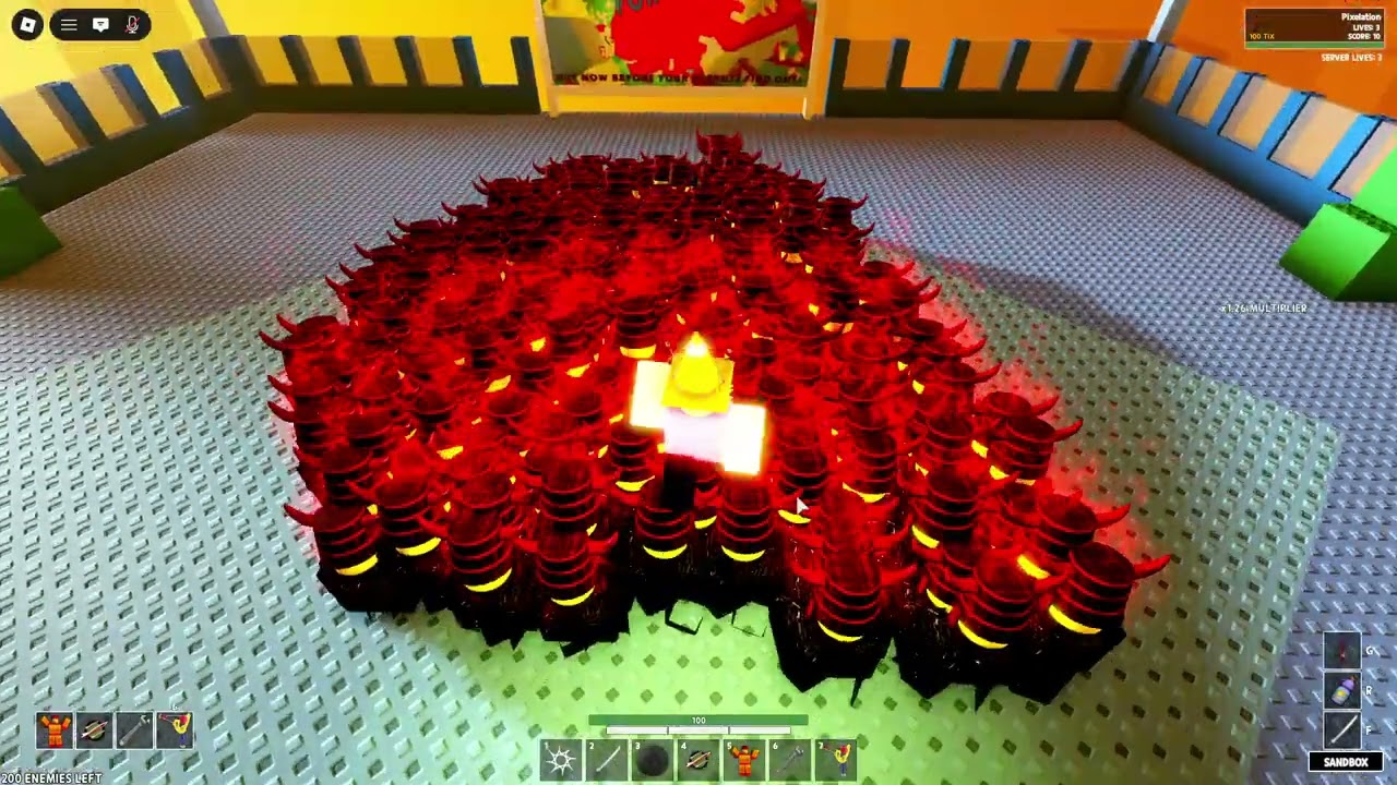 spawning 200 doombringers and enraging them all at once (combat initiation) (severe volume warning)
