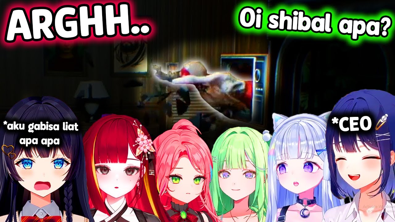 CEO Sangad Kalem, Reaksi Vtuber Korea Liat Jumpscare TV ww..【Stellive】