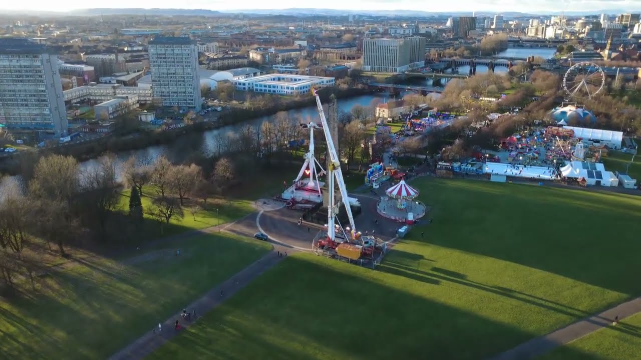 Glasgow - People's Palace and Christmas Amusement Park 4K Skyview
