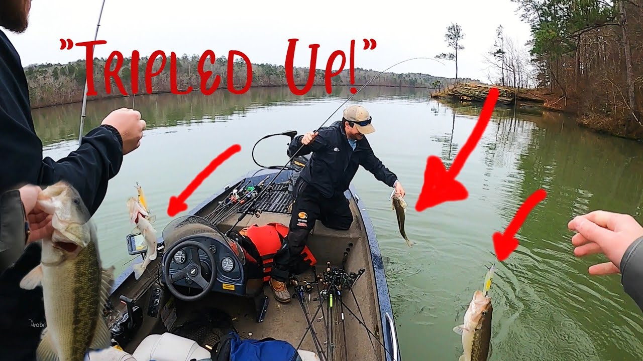 INSANE Jerkbait fishing on the Tallapoosa River (Tripled Up)