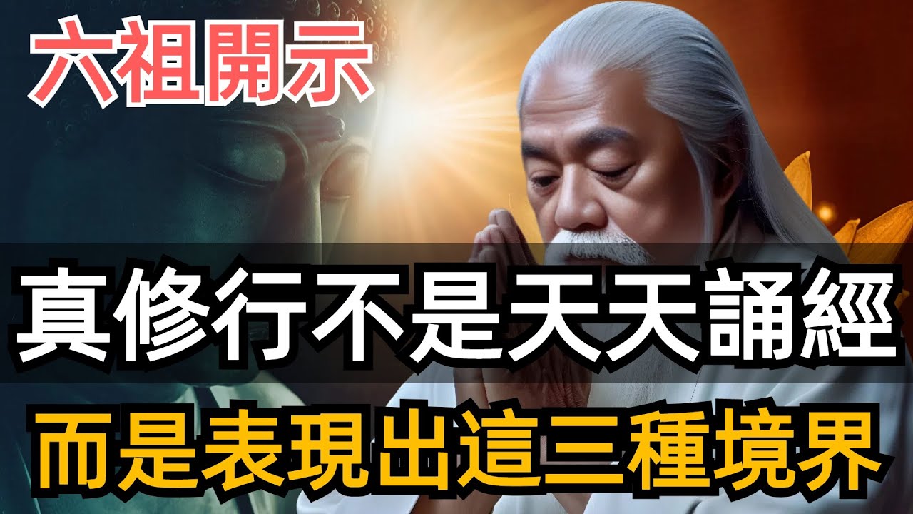 六祖慧能開示：真正的修行，不是天天誦經，而是表現出這三種境界。