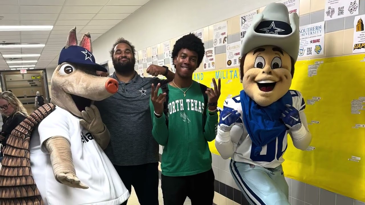 Dallas Cowboys and Reliant Energy Teacher of the Month: Ms. Ward from Lamar High School. 