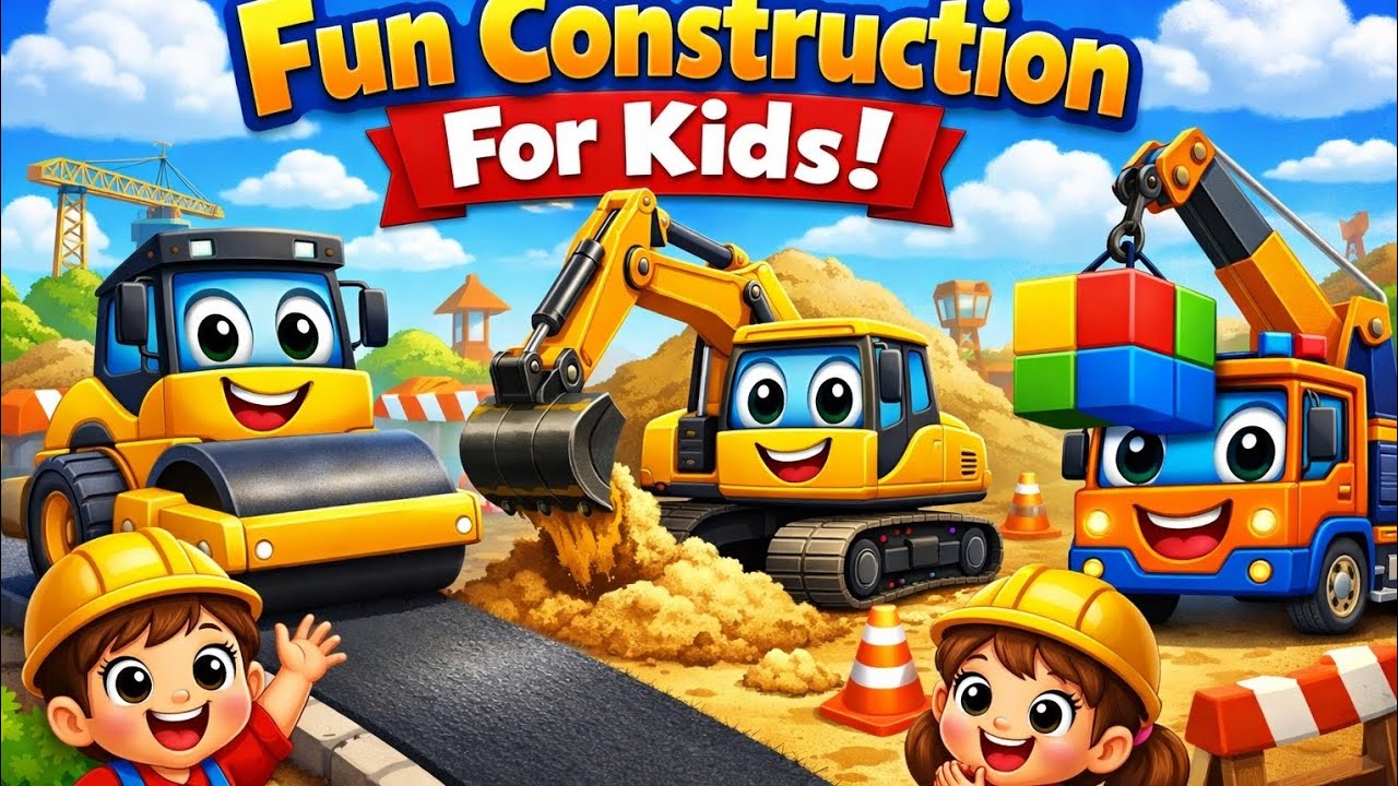 Road Roller & Excavator Fun Play For Kids #kids #kidspalying #fun #funtime