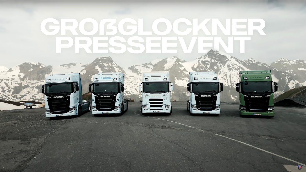 Elektro-Giganten bezwingen die Alpen: Die E-Lkw von Scania am Gro&szlig;glockner