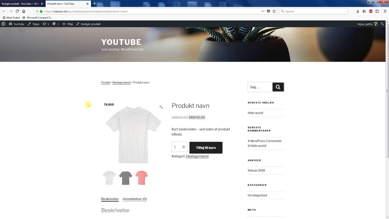 WooCommerce p&aring; Dansk - S&aring;dan Fungerer Kontrolpanelet