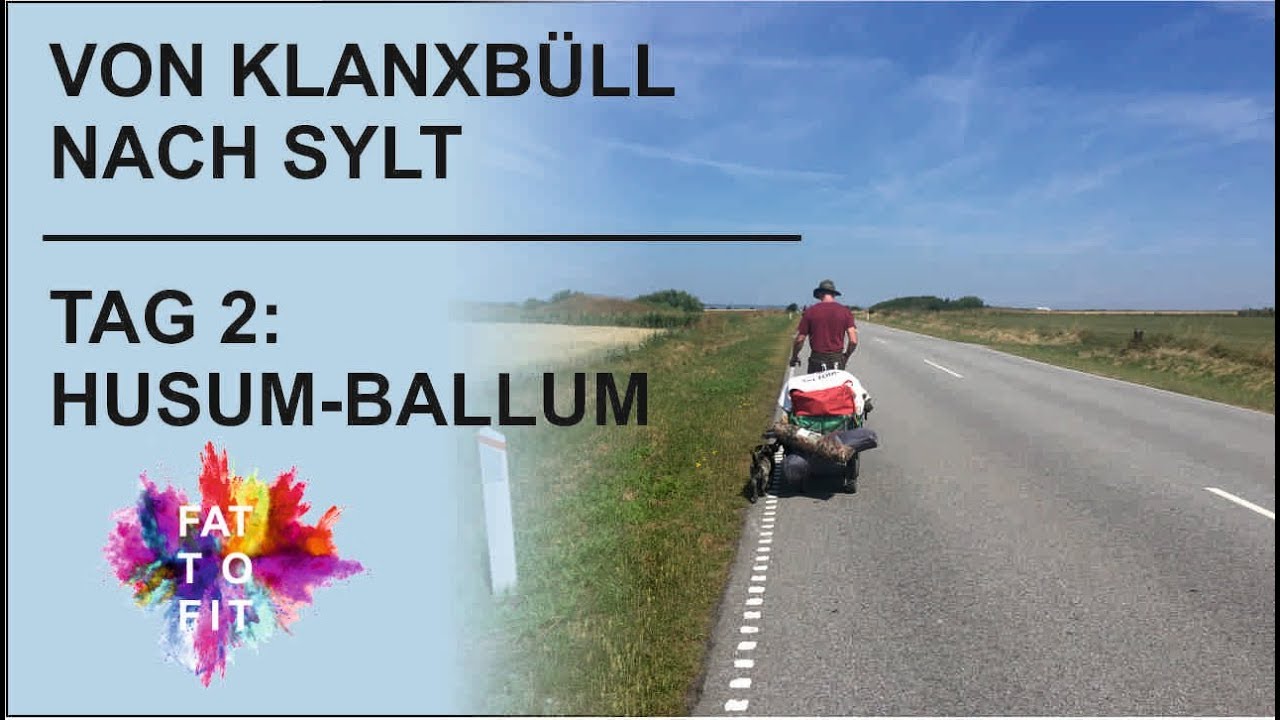 Zu Fuß nach Sylt - Von Emmerlev nach Husum-Ballum wandern Teil 2 unserer Reise nach Sylt