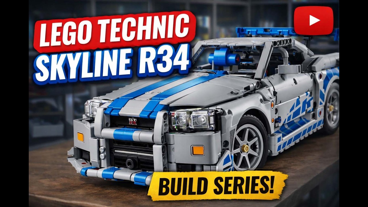 Final Assembly Time 🧩 LEGO Technic Skyline R34 | Part 8 of 9 | Building Together