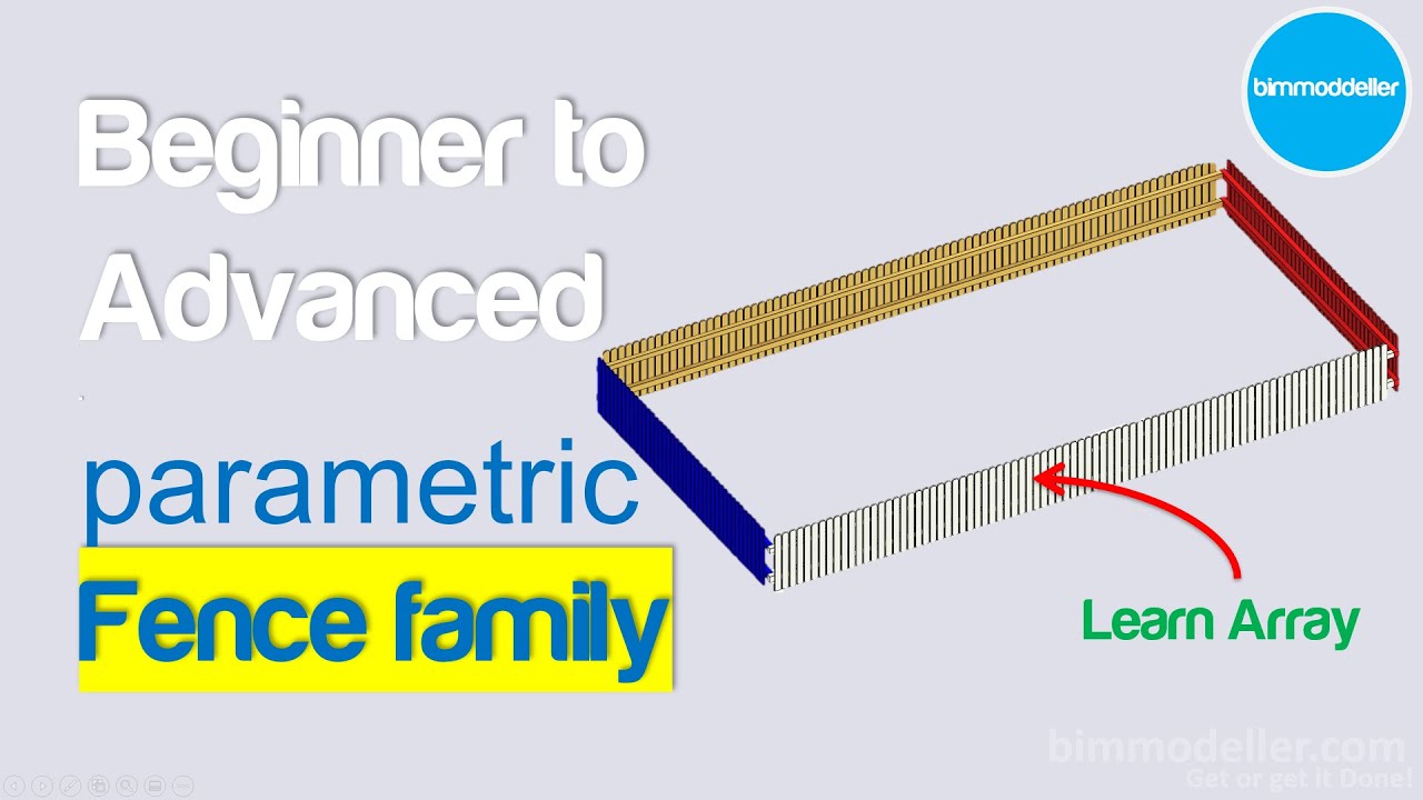 13. Revit Parametric Fence Family creation using array