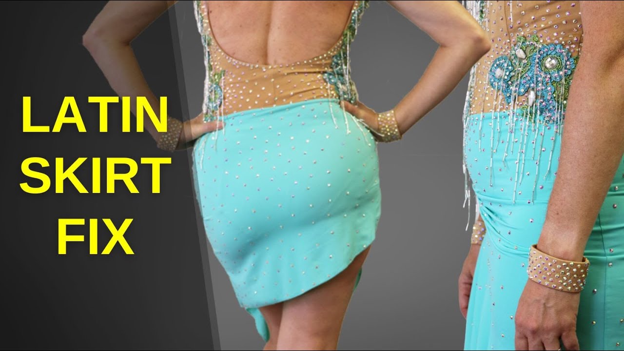 Latin Dance Skirt Alterations to Fix a Short, Tight Skirt