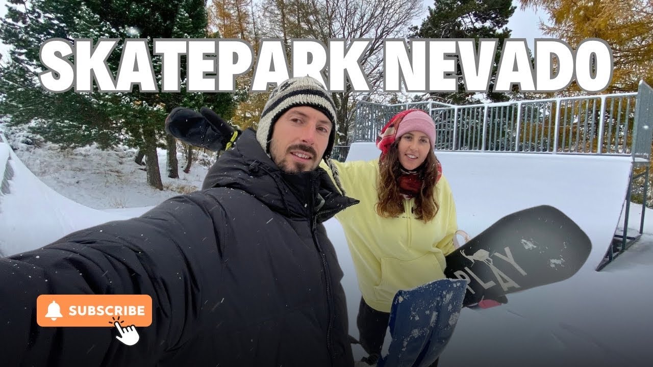 Haciendo SNOWBOARD en un SKATEPARK nevado 😱❄️