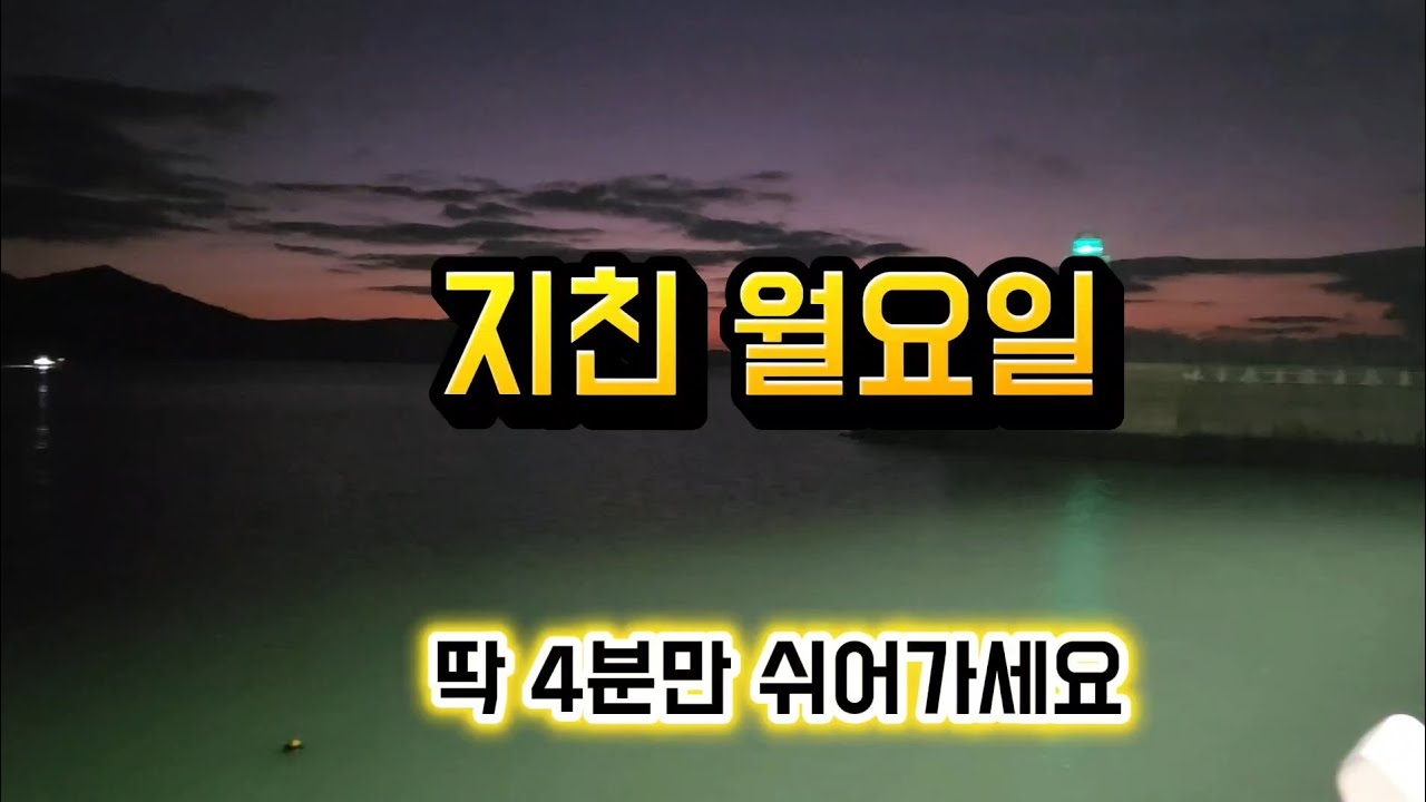 [4분 힐링] 힘든 월요일, 붉은 등대처럼 버티는 힘 (완도 새벽 바다)