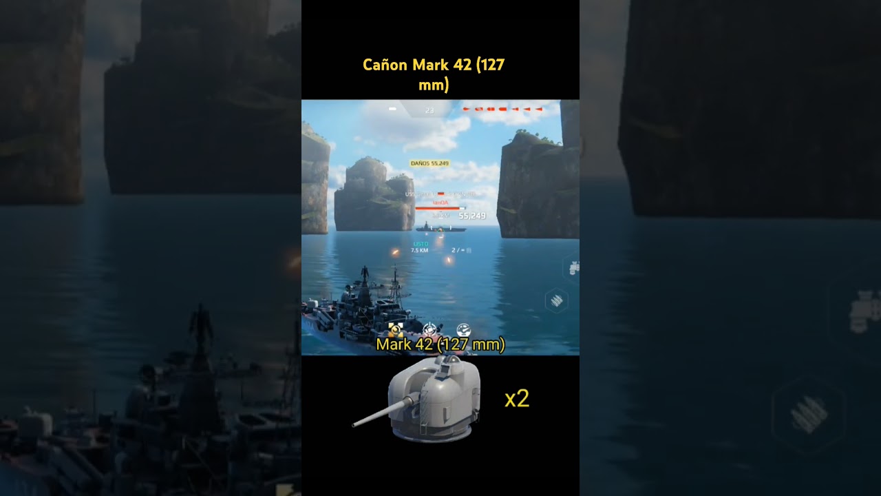 nuevo Ca&ntilde;on Mark 42 (127 mm) #modernwarships #information #gaming #viralvideo #ship #games