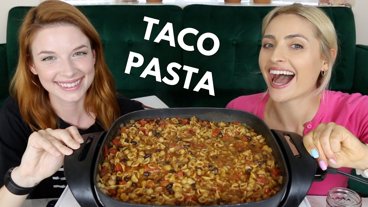 One-Pot Cheesy Taco Pasta RECIPE + MUKBANG