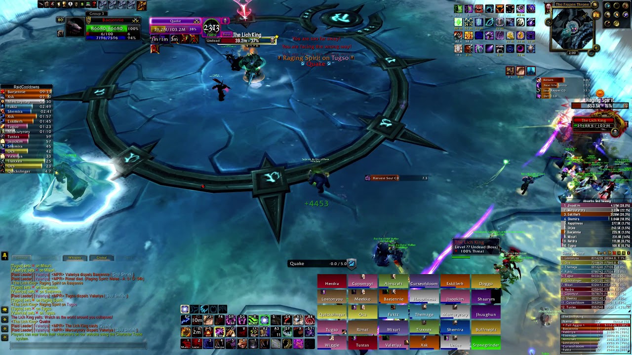 Lich King 25 Heroic  LOD - Druid bear tank pov (Warmane - Icecrown)