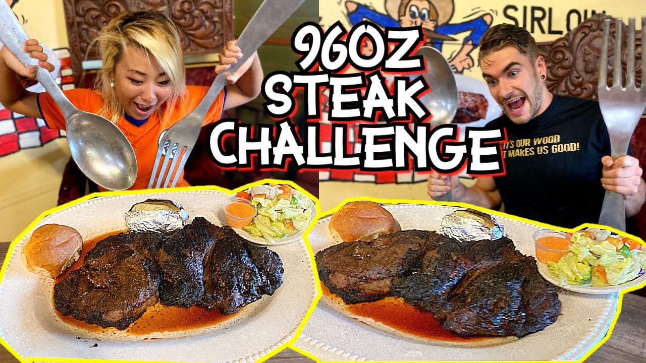 BIGGEST STEAK IN TEXAS CHALLENGE!!! 85oz Steak in Relay Station in Plantersville, TX #RainaisCrazy