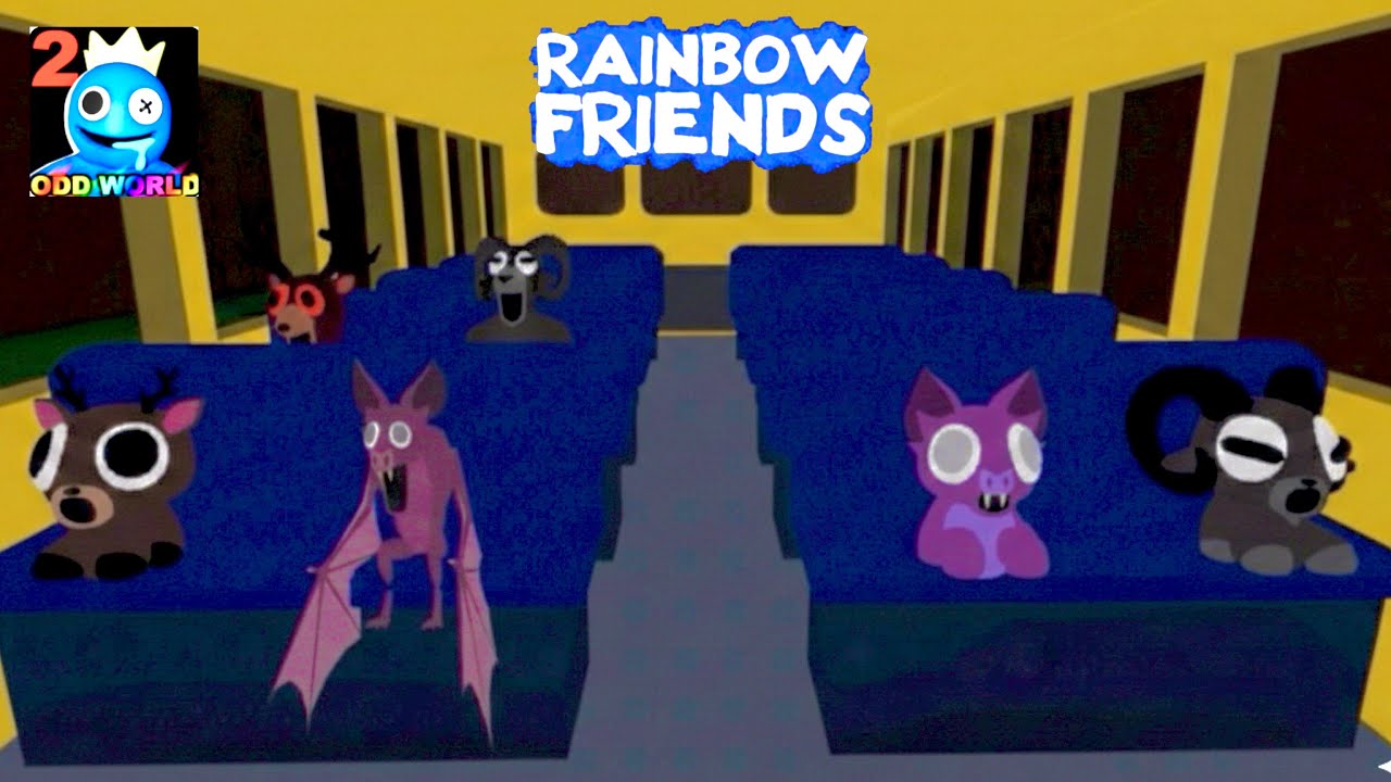 Playing as baby Ram Bat Deer vs Normal Ram Bat Deer playing in rainbow friends 1 full Gameplay 