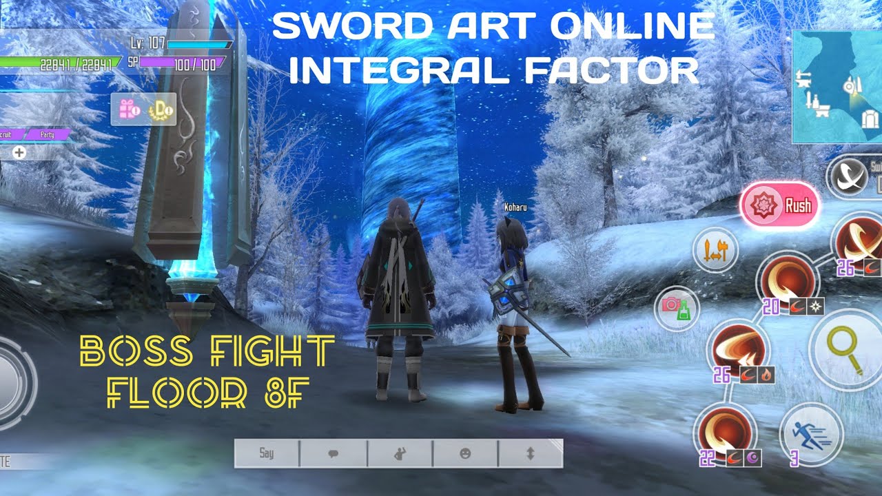 SWORD ART ONLINE INTEGRAL FACTOR - BOSS FIGHT FLOOR 8F ( NO VOICE COMMENT )