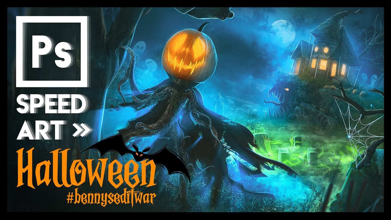 Halloween pumpkin | Speed Art Photoshop