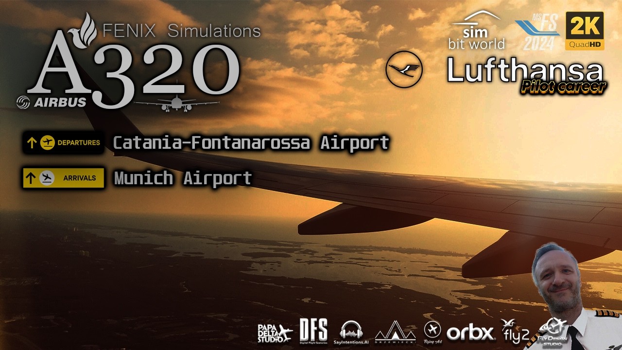 🟨LIVE!!🟦🔴MSFS2024🔴A320 FENIX🔴LICC Catania–Fontanarossa Airport⚡️EDDM Munich Airport
