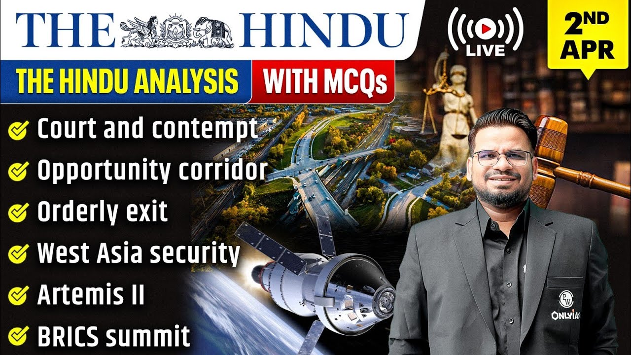 The Hindu Analysis | 2nd April 2026 | The Hindu Newspaper  - Practice Questions | Prashant Sir