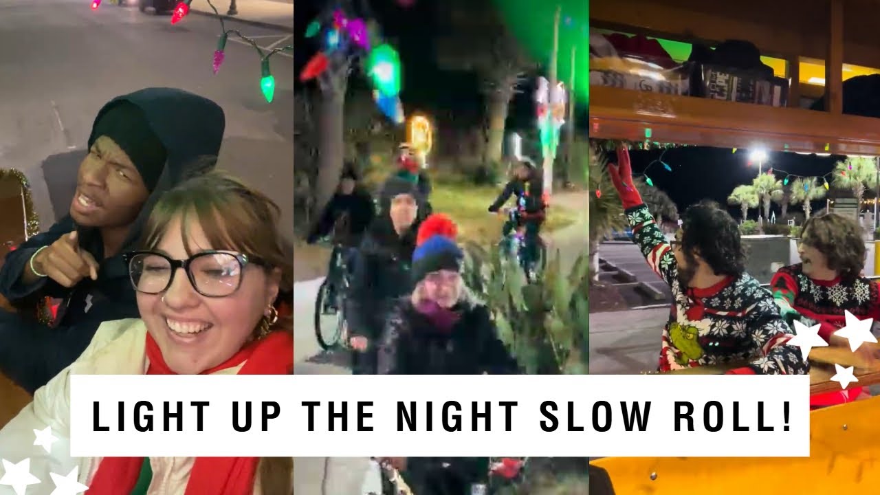 Cruisin' along the Myrtle Beach Winter Wonderland Light Up The Night Slow Roll!