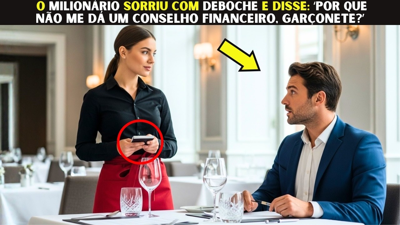 O milionário sorriu com deboche e disse ‘Por que não me dá um conselho financeiro, garçonete’
